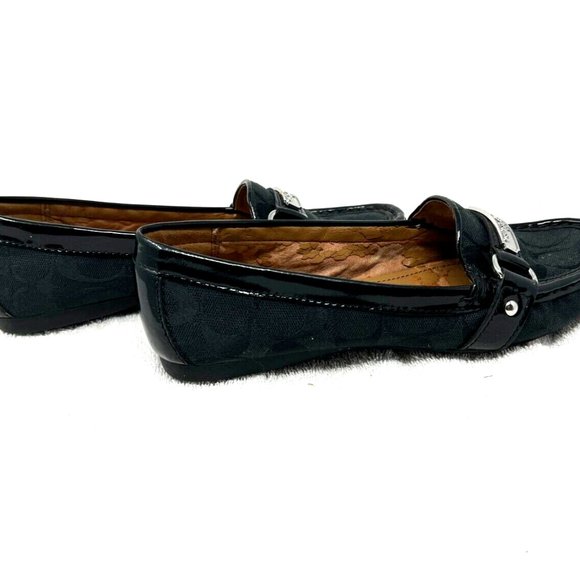 COACH black slip on shoe with logo and buckle size 7 - Picture 7 of 9